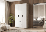 Шкаф для одежды распашной с полками и штангой 4 створки Браш Графит/Дуб Юкон 160х 51х 223 см