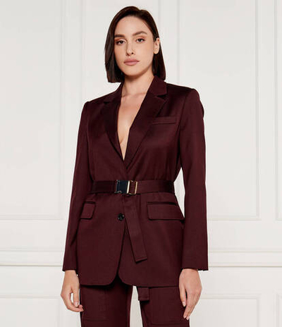 Хлопковый пиджак CORTEZ Pinko - бордовый(104505 A1B3)