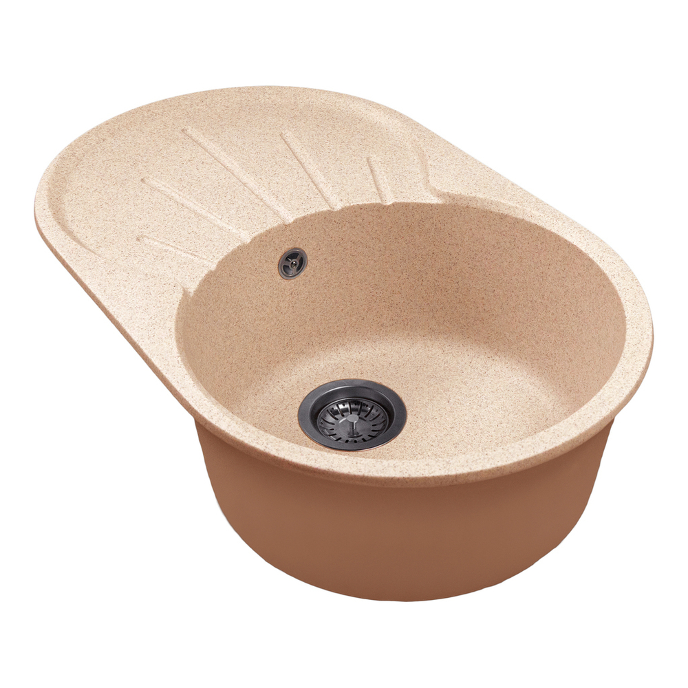 Мойка ML-GMS105 СТАНДАРТ овальная с крылом, песочный (302), 740*460*190мм