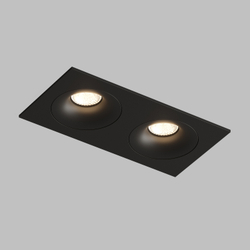 DK2122-BK Встраиваемый светильник, IP 20, 50 Вт, GU10, черный, алюминий