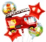 Шар (32''/81 см) Фигура, Пожарная машина, Красный, 1 шт.