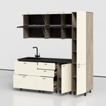 Этна-Алебастр Набор мебели для кухни (комплектация №1) 2000мм