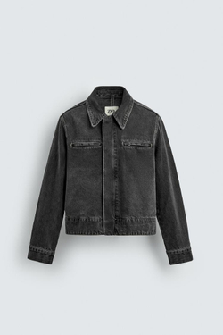 ZARA ДЖИНСОВАЯ КУРТКА — LIMITED EDITION, ЧЕРНЫЙ