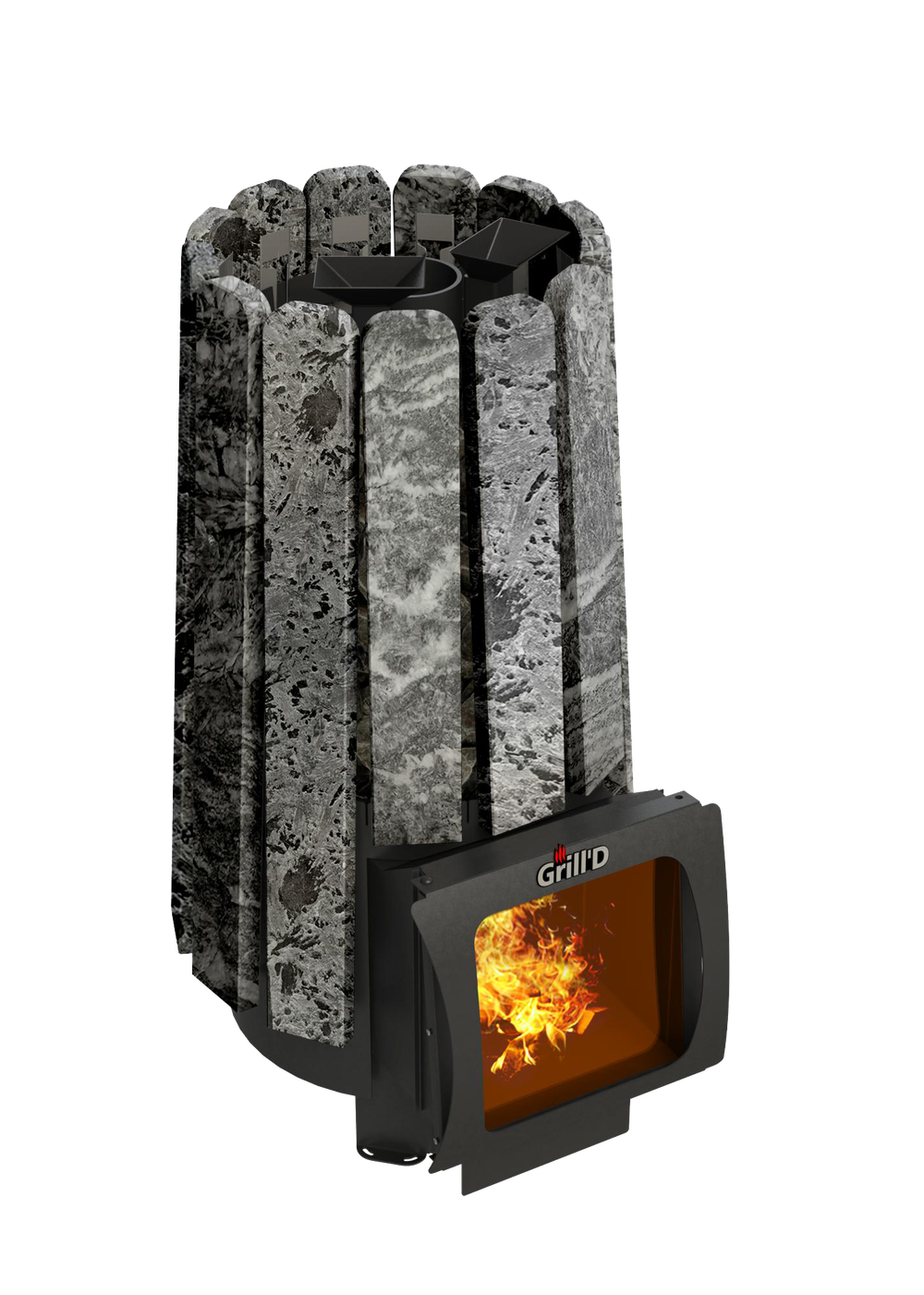 Банная печь Grill’D Cometa 180 Vega Short Window Max, Stone (Серпентинит)