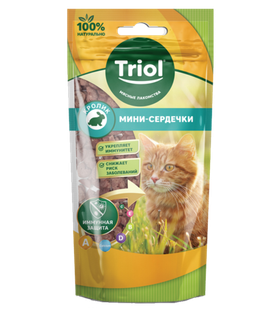 Лакомство для кошек «Мини-сердечки из кролика», 40гр, Triol