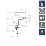 Смеситель для биде DRAKO 330302