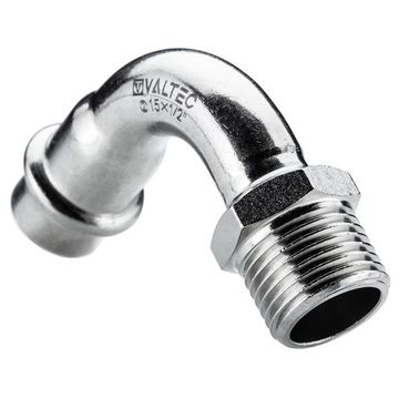 Отвод пресс Valtec 35x1" НР 90° (пресс-фитинги из нерж. стали серии VTi.957.I)