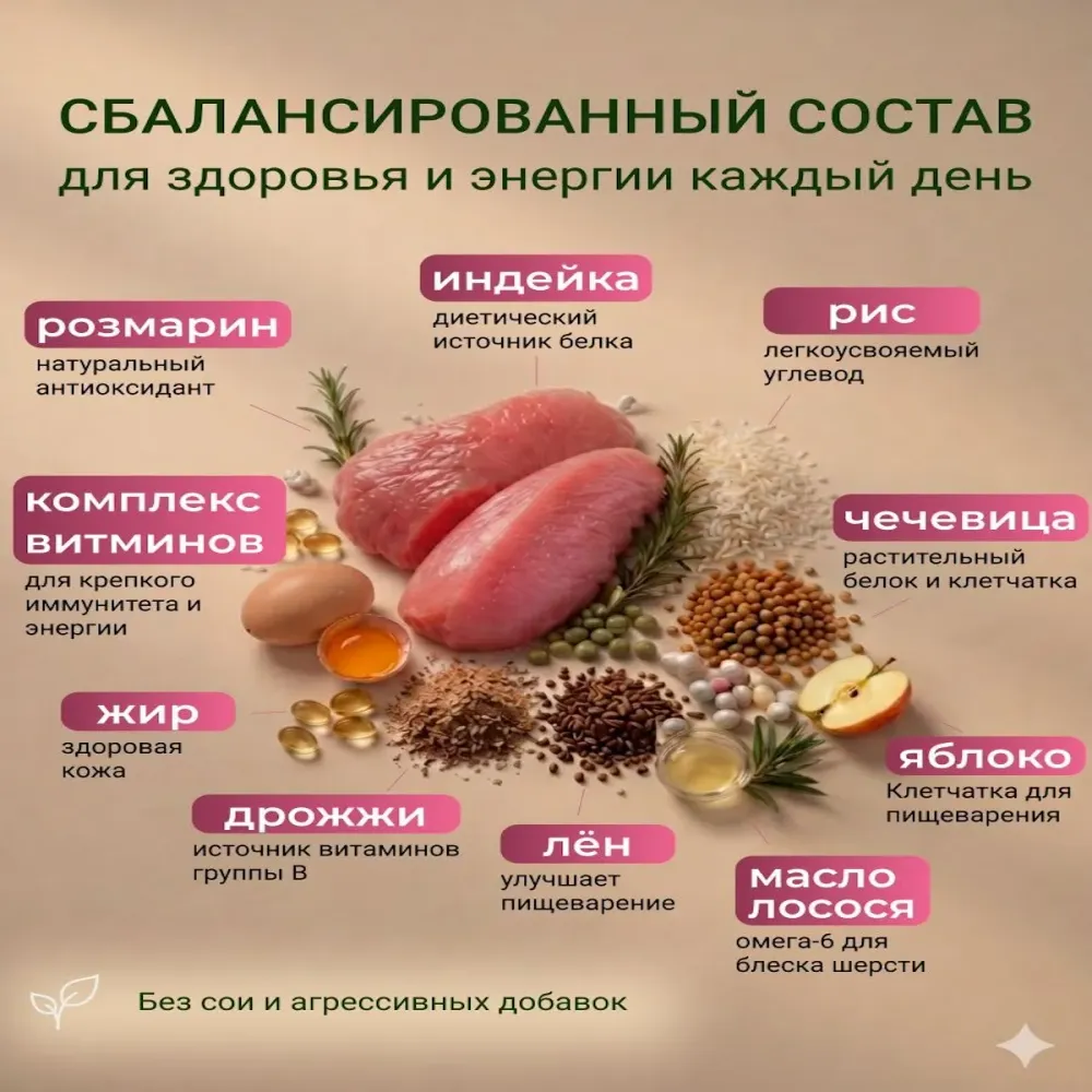 Сухой корм Fealdon для взрослых кошек всех пород c индейкой