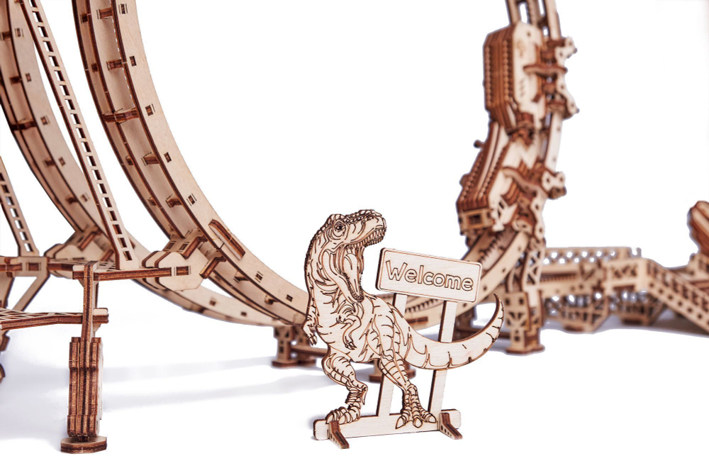 Механическая сборная модель из дерева Wood Trick Большие Американские горки