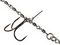 Остнаска стал. Lucky John STINGER POWER CHAIN 3,5+8,0cm, оснащ. тройниками №03/0+№3/0 1шт.