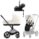 Коляска Cybex Priam IV Matt Black complete Cloud G Lava Grey Base G 4 в 1 Off White