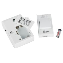 Звонок дверной ЭРА C31 беспроводной синий с белой кнопкой 32 мелодии