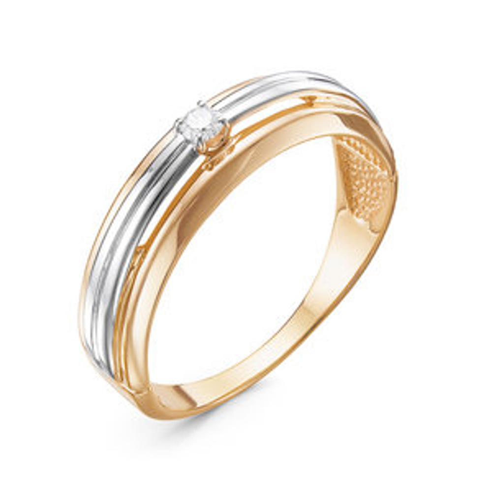 Кольцо из золота с фианитами