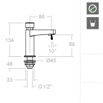 Порционный кран для раковины SOLESTOP 745103