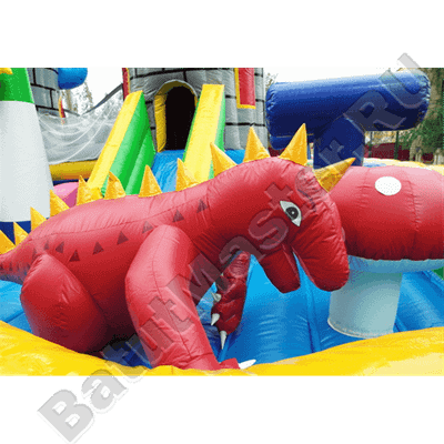 Большой надувной батут "Средневековье" 10*10*5 м