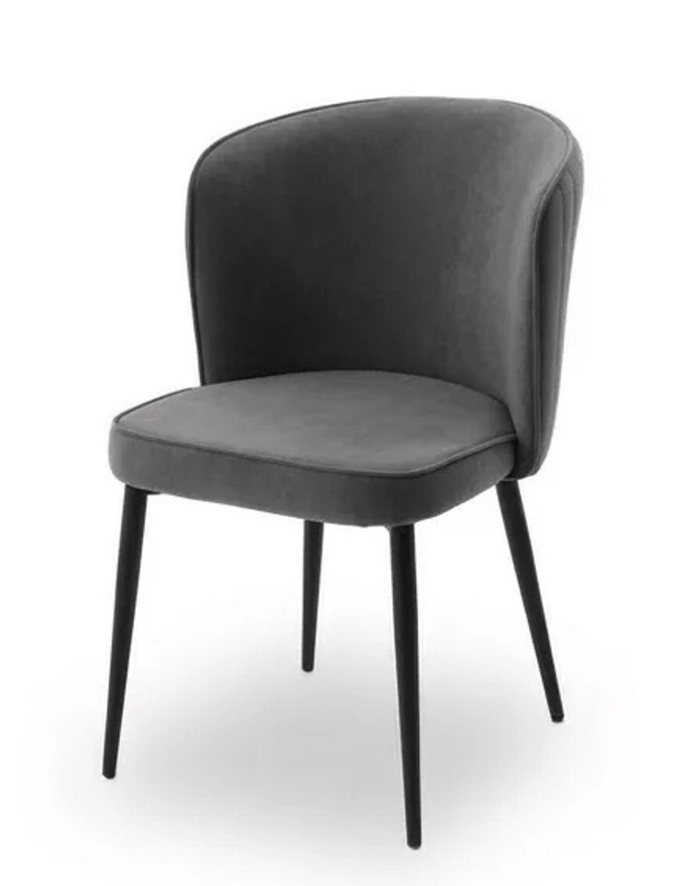 Стул М-City DISAUR Милано B28 темно-серый, Велюр, Черный каркас