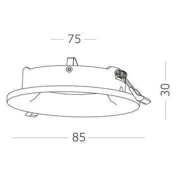 Встраиваемый светильник 1*GU10 ST263.408.01 черный ST-Luce