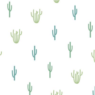 Buy minimalism fabric plants cacti green white