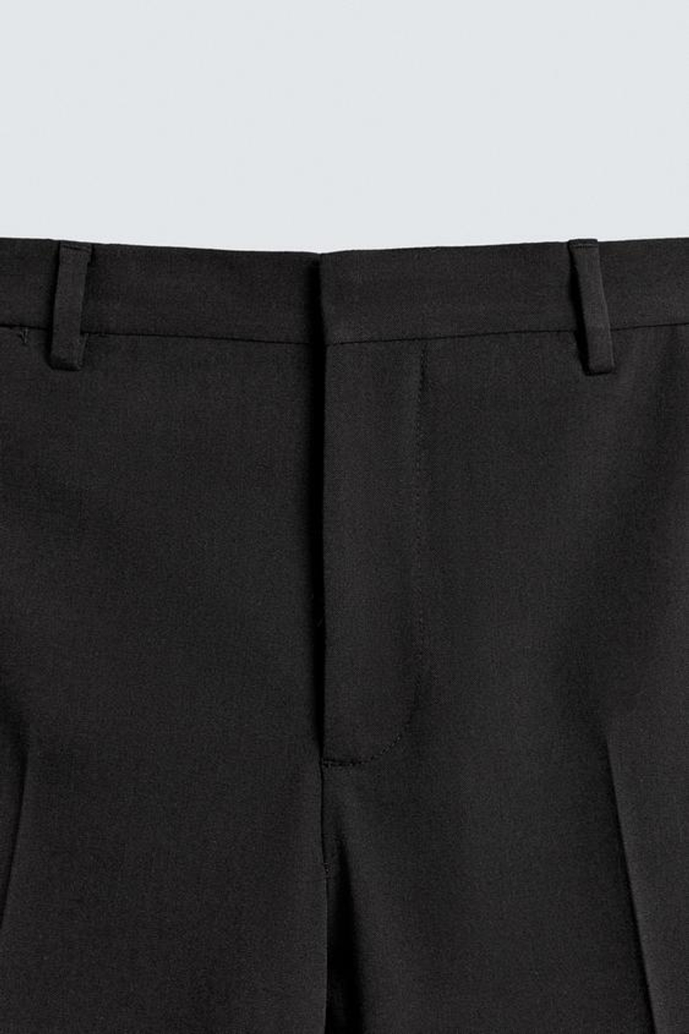 ZARA КОСТЮМНЫЕ БРЮКИ ИЗ СМЕСОВОЙ ШЕРСТИ, ЧЕРНЫЙ