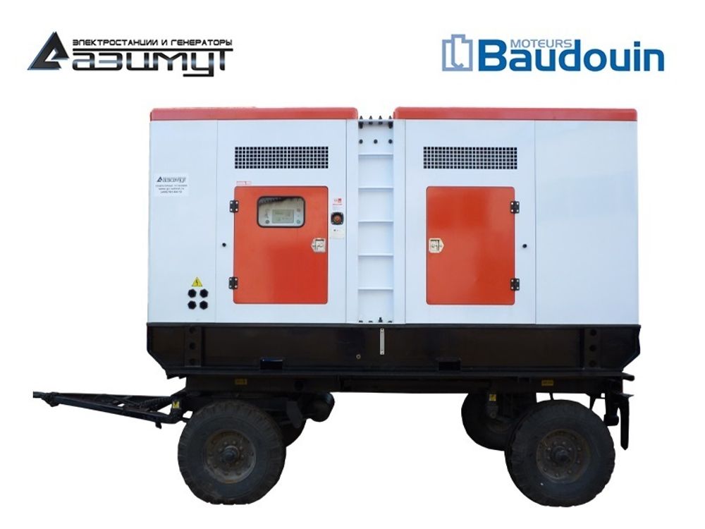Дизельный генератор Азимут ЭД-320-Т400-1РКМ9 Baudouin на шасси в кожухе
