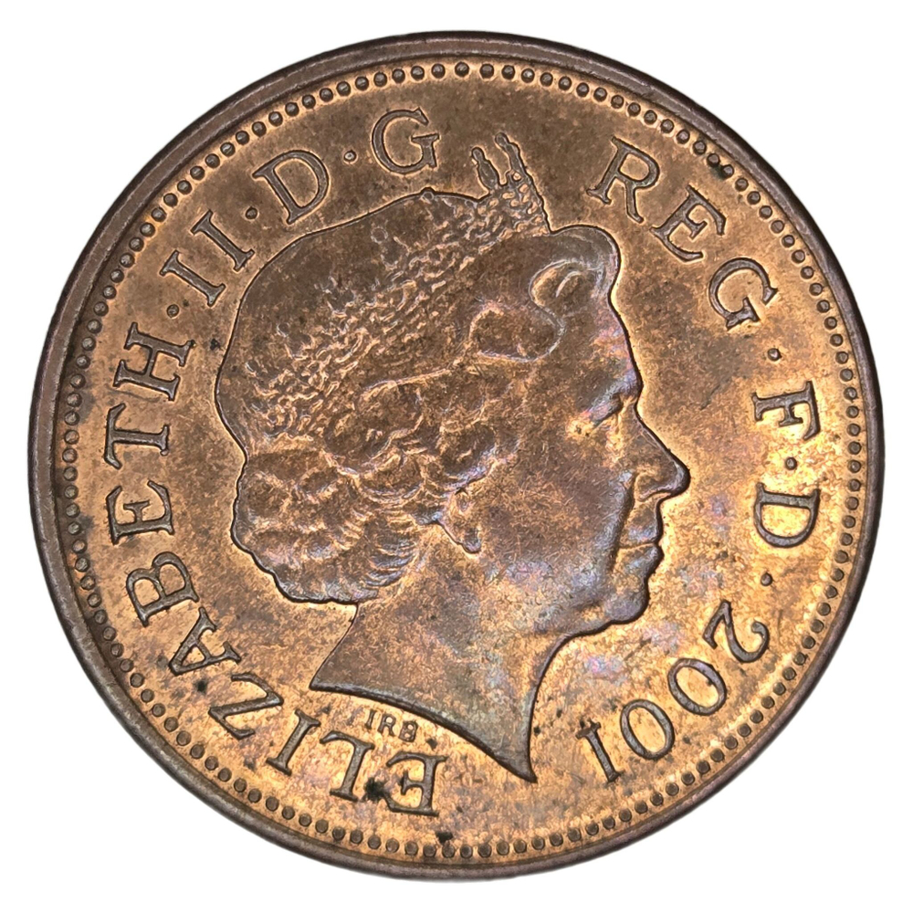 United Kingdom, 2 Pence, 2001 - Elizabeth II (4th Portrait), VF