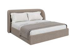 Кровать двуспальная Classic 180 см (бежевый, букле)