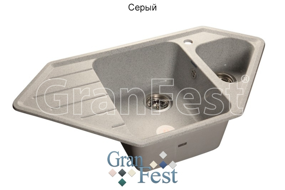 Мойка GRANFEST GF-C950E (F-10K) серая (310) Угловая