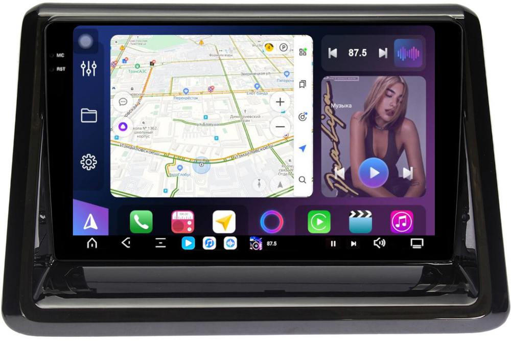 Магнитола для Toyota Noah R80, Voxy, Esqire 2014-2021 - FarCar GX9-9535 монитор 9.5" 2K QLED на Android 14, TS20, 6+128Гб, CarPlay, 4G SIM-слот