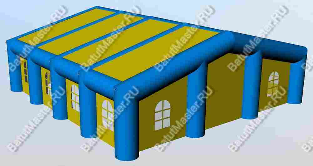 Надувной шатер "Сине-желтый" 8*8 м