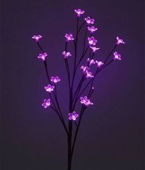 Светодиодная флористика Ветка Сакуры 1м., 220V, 24 пурпурных LED ламп, коричневый провод, Beauty Led (LC176L-B024V-33)