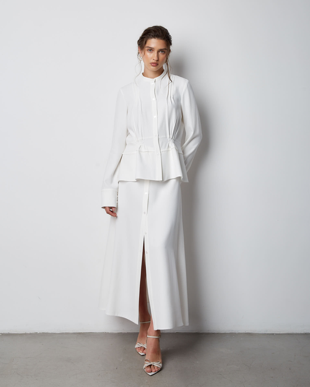 Юбка из смесовой вискозы Александр Маккуин белый