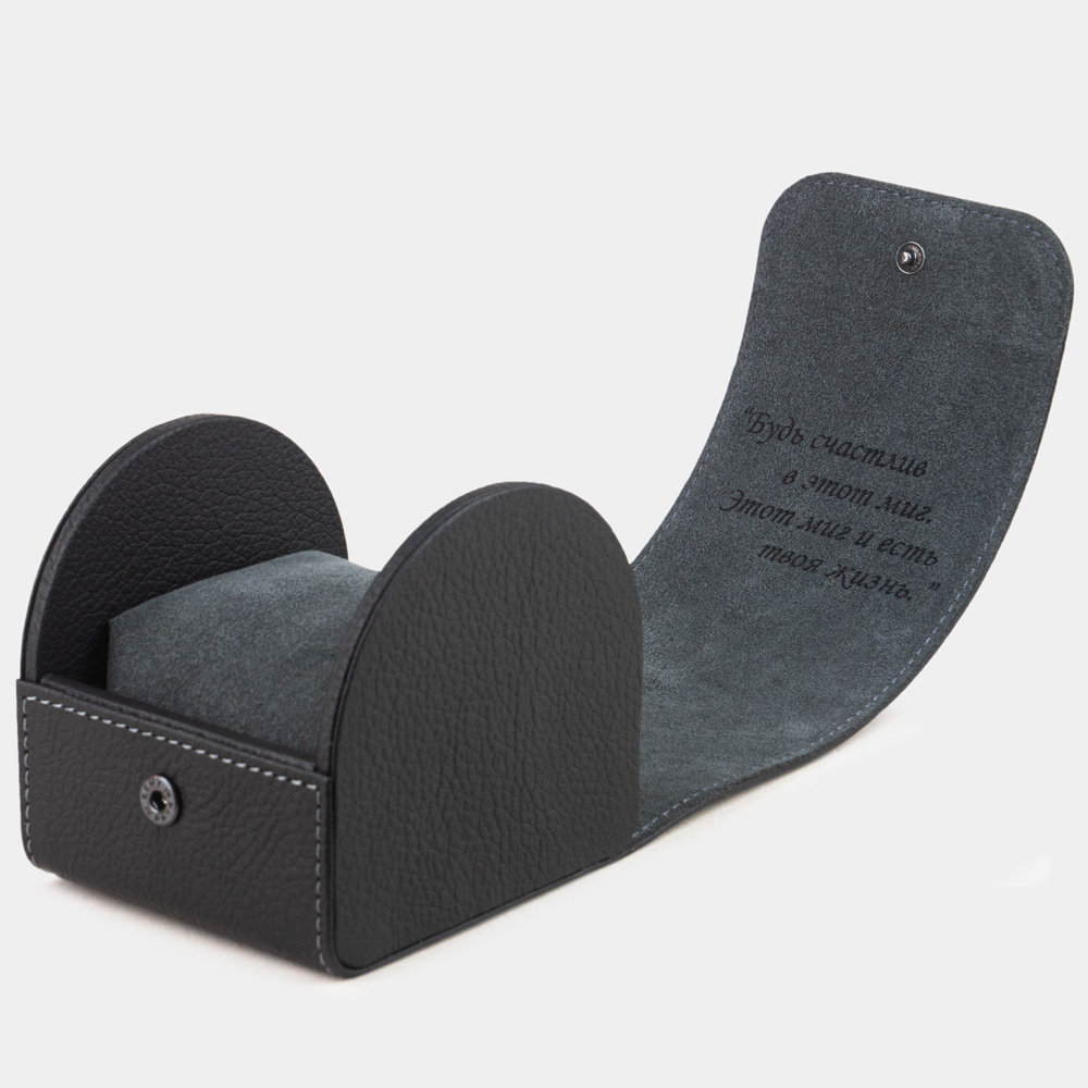 Коробка для часов из кожи теленка, синего цвета