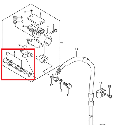 ремкомплект тормозного цилиндра Suzuki DR-Z400 DR200 DR250 69600-38810-000