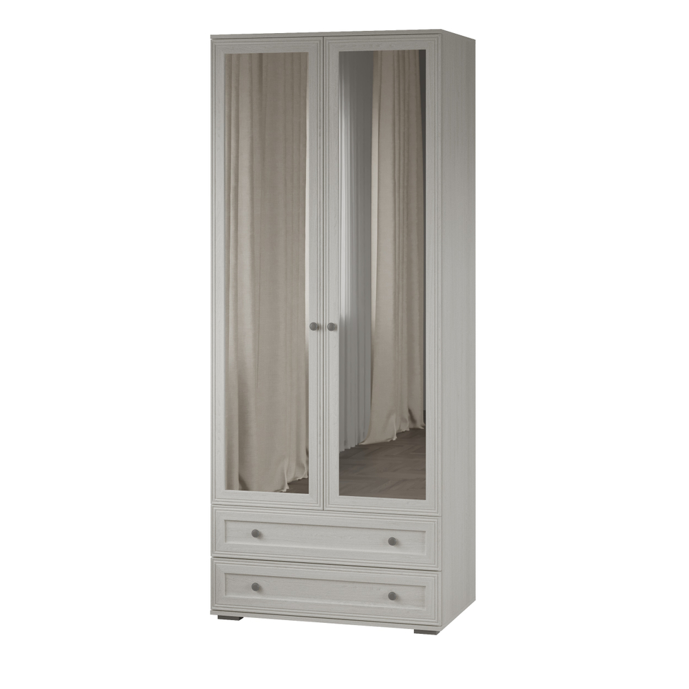 Шкаф двухстворчатый с зеркалом РШ-24 Ричард, Ясень анкор светлый