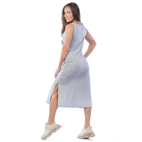Платье женское, размер 44, цвет светло-серый