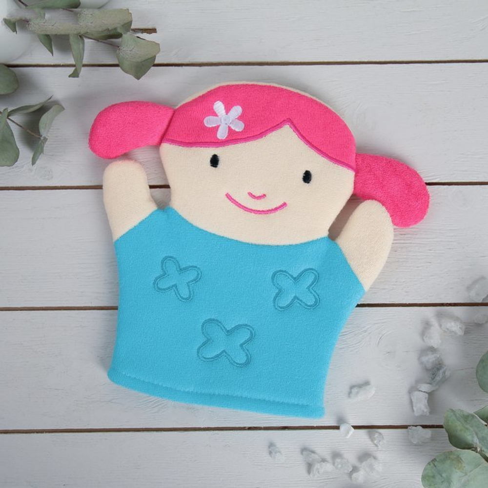 4694158 Мочалка-варежка детская «Настёна»