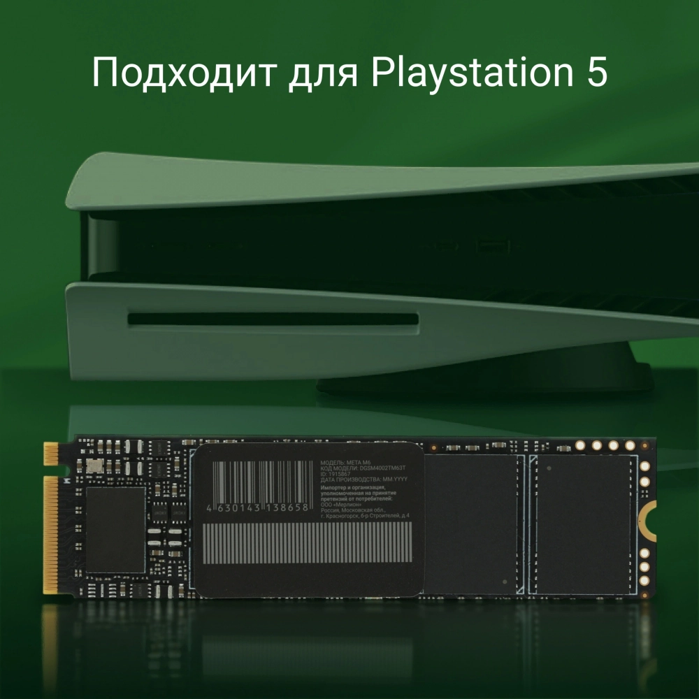 Накопитель SSD Digma 2Tb Meta M6 (DGSM4002TM63T)