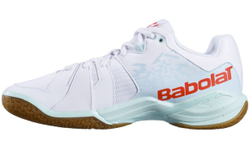 Женские кроссовки для бадминтона/сквоша Babolat Shadow Spirit - white/light blue