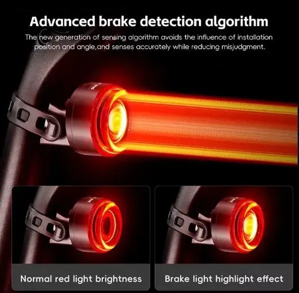 Фонарь велосипедный, задний West Biking YP0701437 (аккум. 400 mAh)