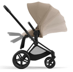 Коляска 3 в 1 Cybex Priam IV Matt Black complete и автокресло Aton B2 i-Size Dynamic Red Cozy Beige