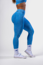 Леггинсы High Waisted Push-Up Leggings TOTALLY SEAMLESS 303 Голубые