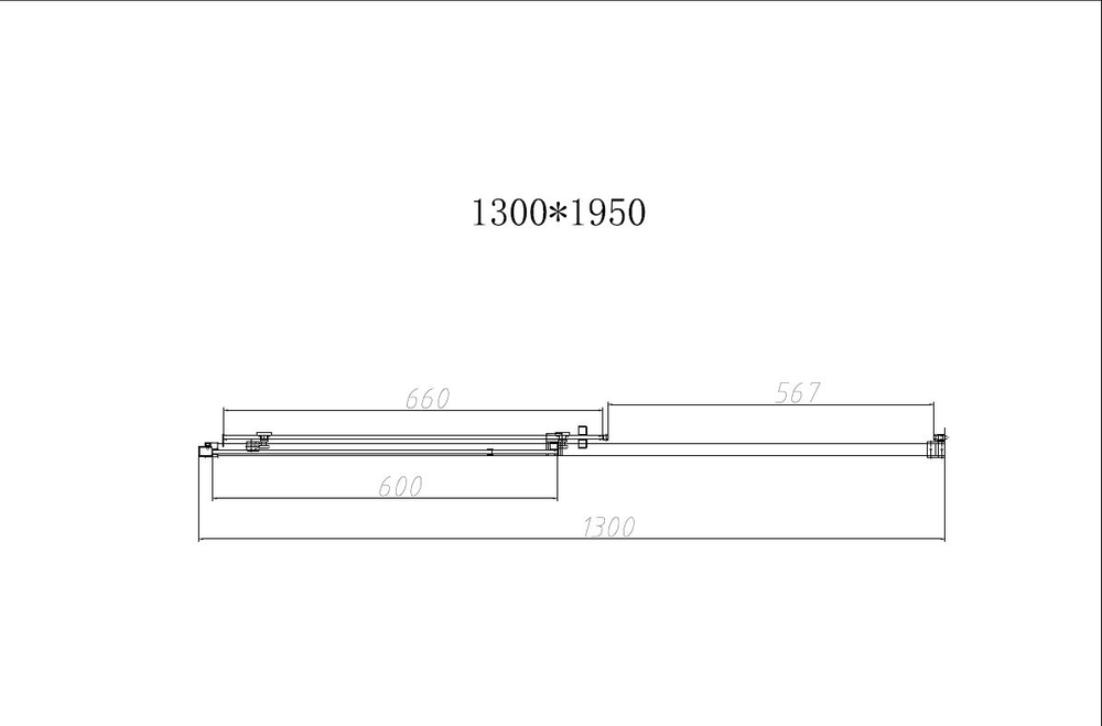 Душевая дверь Слим-Н (Slim-N) VDS-4SN130CLB, 1300, черный, стекло прозрачное