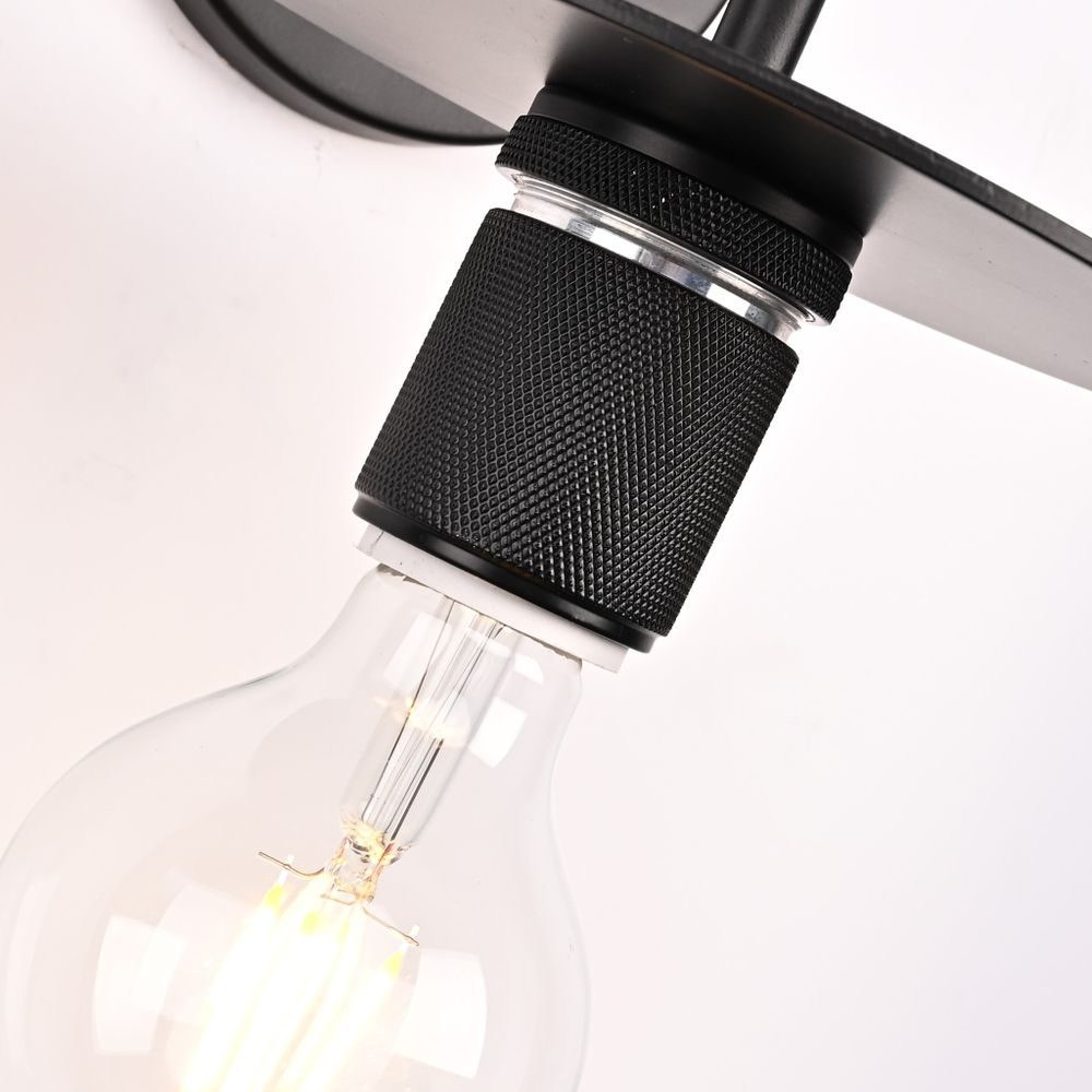 Бра Rh Utilitaire Knurled Disk Shade Sconce Black By Imperiumloft