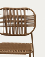 Садовый стул Talaier из каната и стали коричневого цвета