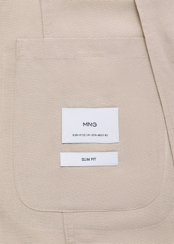 Костюмный пиджак приталенного кроя из смеси льна и лиоцелла