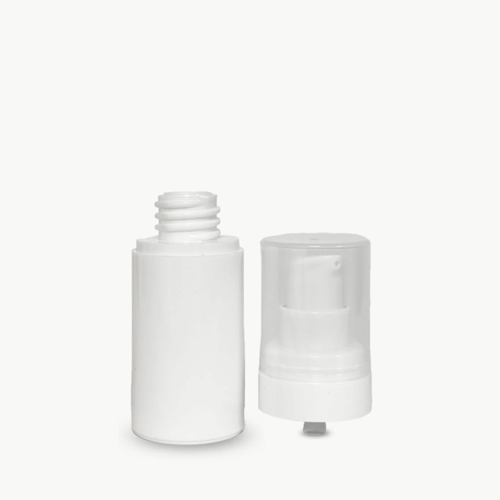 Вакуумный диспенсер 50 мл Белый узкий (винтовая насадка)