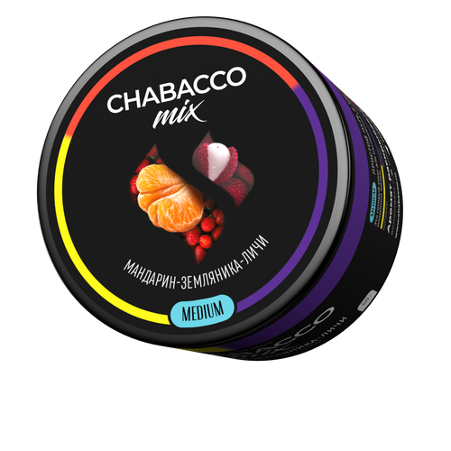 М. Кальянная смесь Chabacco Mix Tangerine Strawberry Lychee (Мандарин-земляника-личи) 50г