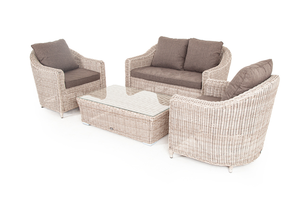 "Кон Панна" лаунж-зона из искусственного ротанга, цвет бежевый