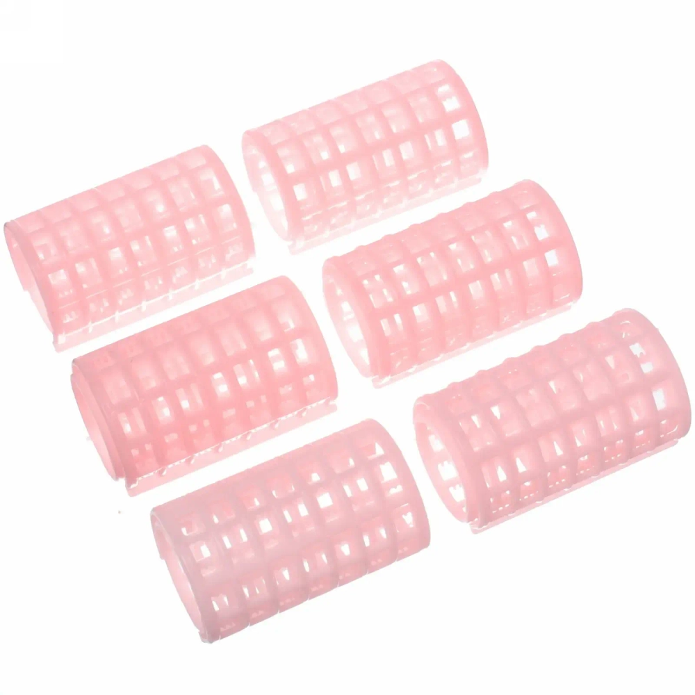 Бигуди пластмассовые с зажимом 6шт, цвет микс, d=36мм