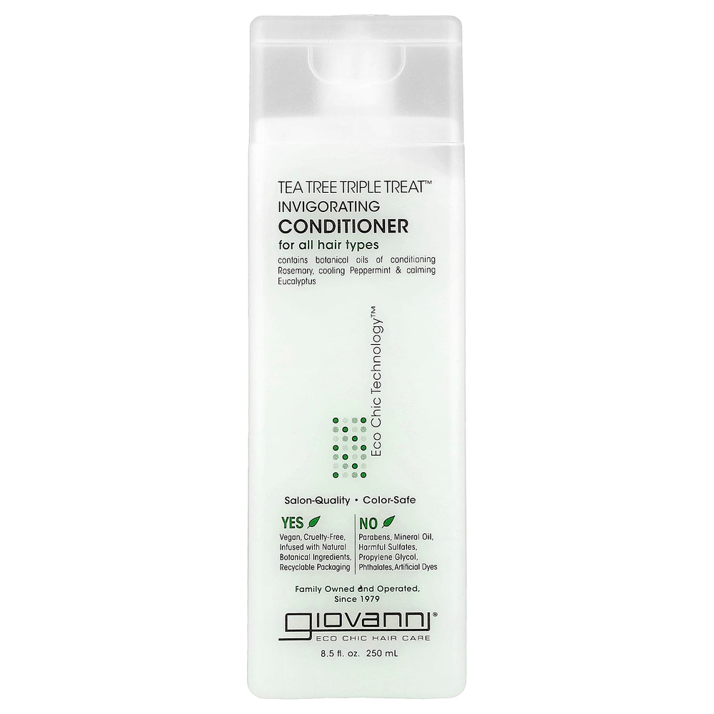 Giovanni, Tea Tree Triple Treat™, тонизирующий кондиционер, для всех типов волос, 250 мл (8,5 жидк. унции)